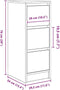 vidaXL - Dressoir - 29,5x34x76 - cm - bewerkt - hout - bruin - eikenkleurig