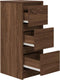 vidaXL - Dressoir - 29,5x34x76 - cm - bewerkt - hout - bruin - eikenkleurig