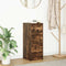 vidaXL - Dressoir - 29,5x34x76 - cm - bewerkt - hout - gerookt - eikenkleurig