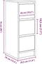 vidaXL - Dressoir - 29,5x34x76 - cm - bewerkt - hout - gerookt - eikenkleurig