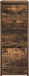 vidaXL - Dressoir - 29,5x34x76 - cm - bewerkt - hout - gerookt - eikenkleurig
