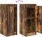 vidaXL - Dressoir - 29,5x34x76 - cm - bewerkt - hout - gerookt - eikenkleurig