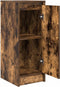 vidaXL - Dressoir - 29,5x34x76 - cm - bewerkt - hout - gerookt - eikenkleurig