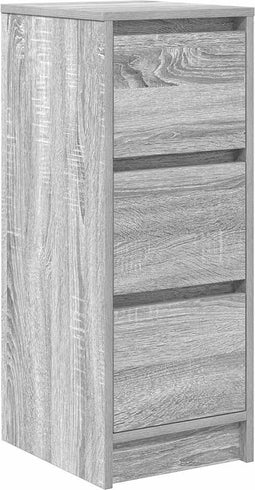 vidaXL - Dressoir - 29,5x34x76 - cm - bewerkt - hout - grijs - sonoma - eikenkleurig