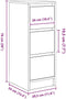 vidaXL - Dressoir - 29,5x34x76 - cm - bewerkt - hout - grijs - sonoma - eikenkleurig