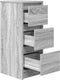 vidaXL - Dressoir - 29,5x34x76 - cm - bewerkt - hout - grijs - sonoma - eikenkleurig
