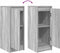 vidaXL - Dressoir - 29,5x34x76 - cm - bewerkt - hout - grijs - sonoma - eikenkleurig