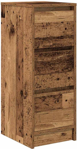 vidaXL - Dressoir - 29,5x34x76 - cm - bewerkt - hout - oud - houtkleurig