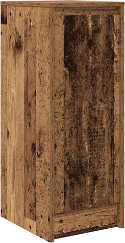 vidaXL - Dressoir - 29,5x34x76 - cm - bewerkt - hout - oud - houtkleurig