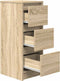 vidaXL - Dressoir - 29,5x34x76 - cm - bewerkt - hout - sonoma - eikenkleurig