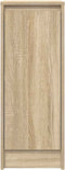 vidaXL - Dressoir - 29,5x34x76 - cm - bewerkt - hout - sonoma - eikenkleurig