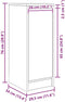 vidaXL - Dressoir - 29,5x34x76 - cm - spaanplaat - wit