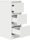 vidaXL - Dressoir - 29,5x34x76 - cm - spaanplaat - wit