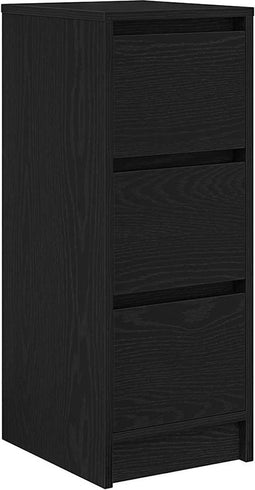 vidaXL - Dressoir - 29,5x34x76 - cm - spaanplaat - zwart - eikenkleurig