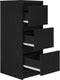 vidaXL - Dressoir - 29,5x34x76 - cm - spaanplaat - zwart - eikenkleurig