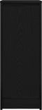 vidaXL - Dressoir - 29,5x34x76 - cm - spaanplaat - zwart - eikenkleurig