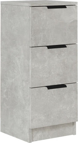 vidaXL - Dressoir - 30x30x70 - cm - bewerkt - hout - betongrijs