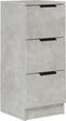 vidaXL - Dressoir - 30x30x70 - cm - bewerkt - hout - betongrijs