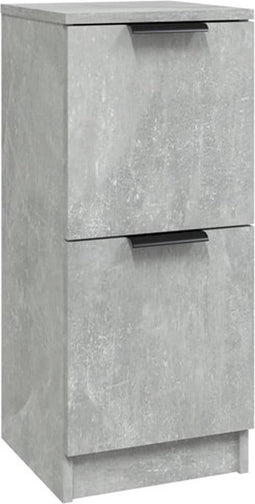 vidaXL - Dressoir - 30x30x70 - cm - bewerkt - hout - betongrijs