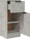 vidaXL - Dressoir - 30x30x70 - cm - bewerkt - hout - betongrijs