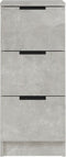 vidaXL - Dressoir - 30x30x70 - cm - bewerkt - hout - betongrijs