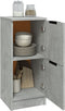 vidaXL - Dressoir - 30x30x70 - cm - bewerkt - hout - betongrijs