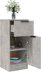 vidaXL - Dressoir - 30x30x70 - cm - bewerkt - hout - betongrijs