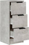 vidaXL - Dressoir - 30x30x70 - cm - bewerkt - hout - betongrijs