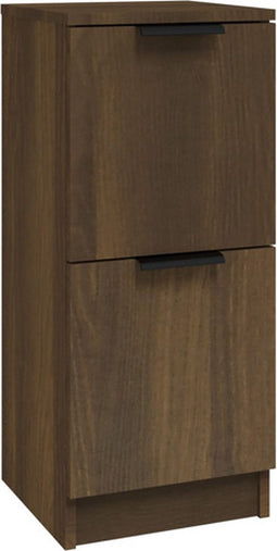 vidaXL - Dressoir - 30x30x70 - cm - bewerkt - hout - bruin - eikenkleur