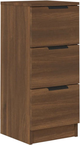 vidaXL - Dressoir - 30x30x70 - cm - bewerkt - hout - bruin - eikenkleur