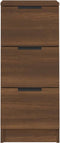 vidaXL - Dressoir - 30x30x70 - cm - bewerkt - hout - bruin - eikenkleur