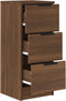 vidaXL - Dressoir - 30x30x70 - cm - bewerkt - hout - bruin - eikenkleur