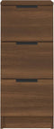 vidaXL - Dressoir - 30x30x70 - cm - bewerkt - hout - bruin - eikenkleur