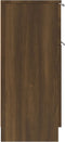 vidaXL - Dressoir - 30x30x70 - cm - bewerkt - hout - bruin - eikenkleur