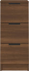 vidaXL - Dressoir - 30x30x70 - cm - bewerkt - hout - bruin - eikenkleur