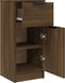 vidaXL - Dressoir - 30x30x70 - cm - bewerkt - hout - bruin - eikenkleur