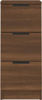 vidaXL - Dressoir - 30x30x70 - cm - bewerkt - hout - bruin - eikenkleur