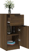 vidaXL - Dressoir - 30x30x70 - cm - bewerkt - hout - bruin - eikenkleur