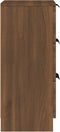 vidaXL - Dressoir - 30x30x70 - cm - bewerkt - hout - bruin - eikenkleur