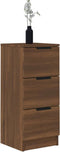 vidaXL - Dressoir - 30x30x70 - cm - bewerkt - hout - bruin - eikenkleur