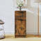 vidaXL - Dressoir - 30x30x70 - cm - bewerkt - hout - gerookt - eikenkleurig