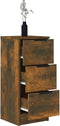 vidaXL - Dressoir - 30x30x70 - cm - bewerkt - hout - gerookt - eikenkleurig