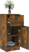 vidaXL - Dressoir - 30x30x70 - cm - bewerkt - hout - gerookt - eikenkleurig