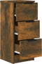 vidaXL - Dressoir - 30x30x70 - cm - bewerkt - hout - gerookt - eikenkleurig