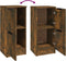 vidaXL - Dressoir - 30x30x70 - cm - bewerkt - hout - gerookt - eikenkleurig