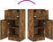 vidaXL - Dressoir - 30x30x70 - cm - bewerkt - hout - gerookt - eikenkleurig