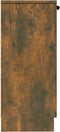 vidaXL - Dressoir - 30x30x70 - cm - bewerkt - hout - gerookt - eikenkleurig