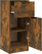 vidaXL - Dressoir - 30x30x70 - cm - bewerkt - hout - gerookt - eikenkleurig