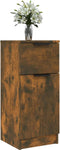 vidaXL - Dressoir - 30x30x70 - cm - bewerkt - hout - gerookt - eikenkleurig
