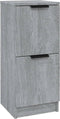 vidaXL - Dressoir - 30x30x70 - cm - bewerkt - hout - grijs - sonoma - eikenkleurig